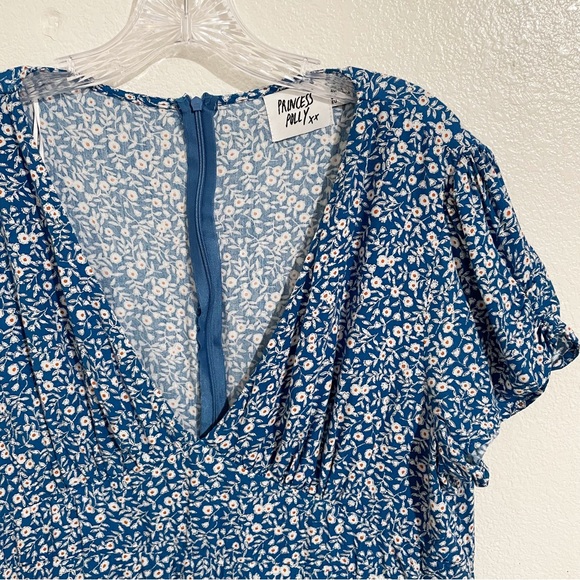 Princess Polly The Sting Mini Dress in Blue Floral - Picture 8 of 13